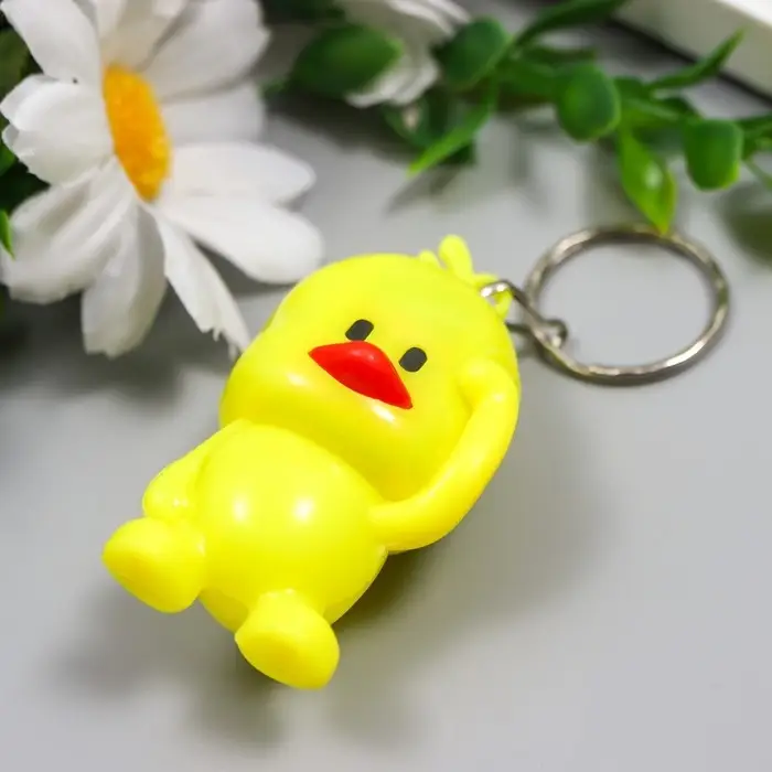 Фонарик свет на кольце  Фонарик свет на кольце "Цыплёнок" мигает МИКС 5,5х3х2,8 см