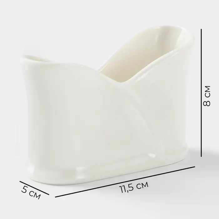 Салфетница Magistro &laquo;Бланш&raquo;, 11.5&times;5&times;8 см, фарфор, белая