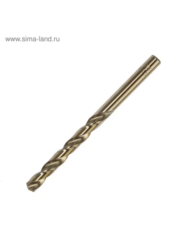 Сверло по металлу ТУНДРА, HSS-Co (5% кобальта), цилиндрический хвостовик, 7.5&times;110 мм