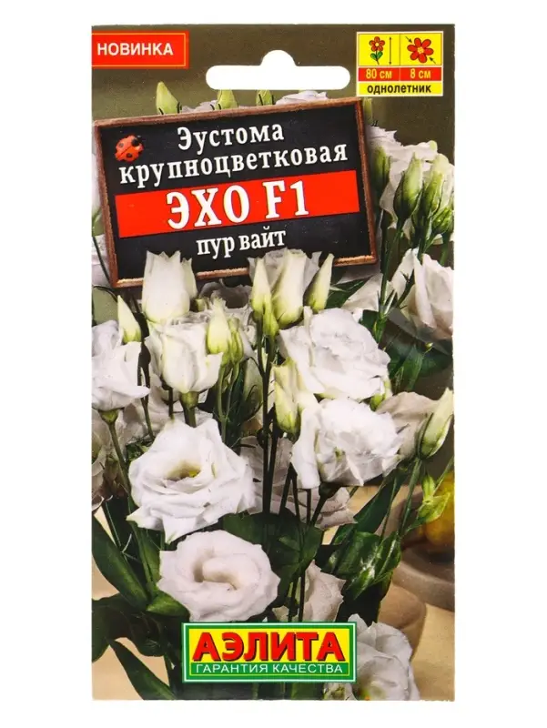 Семена цветов Эустома Эхо F1 пур вайт крупноцветковая (драже в пробирке) С. Sakata, Ц/П,5 шт. 10945 Семена цветов Эустома Эхо F1 пур вайт крупноцветковая (драже в пробирке) С. Sakata, Ц/П,5 шт. 10945