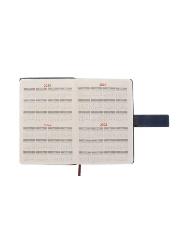 Ежедневник недатированный формат А5, с хлястиком, 128л, линия, пвх, Синий Ежедневник недатированный формат А5, с хлястиком, 128л, линия, пвх, Синий