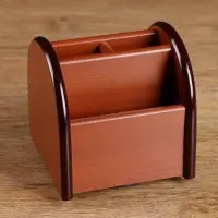 Органайзер 4 секции, на вращающейся подставке, под бук, 12&times;12&times;12 см