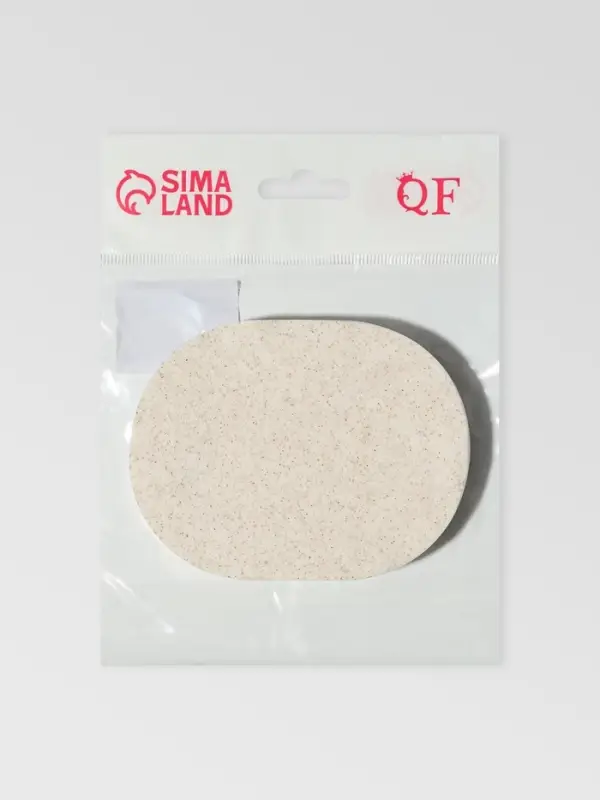 Спонж для умывания &laquo;Умывашка&raquo;, 11&times;8&times;2 см, бежевый