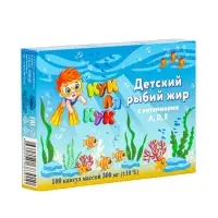 Рыбий жир &laquo;Кук Ля Кук&raquo; детский, с витаминами А, Д, Е, 100 капсул по 0.3 г