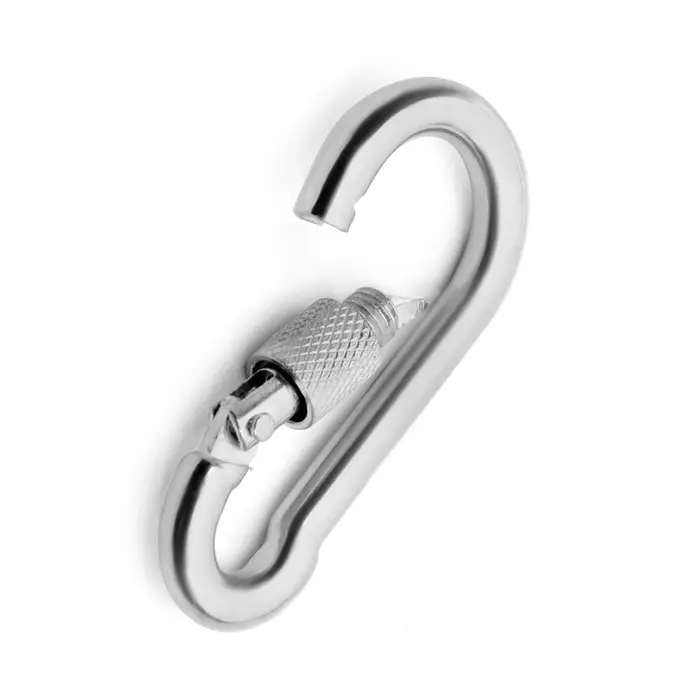 Карабин монтажный с фиксатором ТУНДРА krep, DIN5299D, 7×70 мм, оцинкованный, 1 шт. Карабин монтажный с фиксатором ТУНДРА krep, DIN5299D, 7×70 мм, оцинкованный, 1 шт.