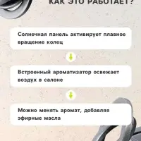 Ароматизатор на панель &laquo;Гравитационные кольца&raquo; черный