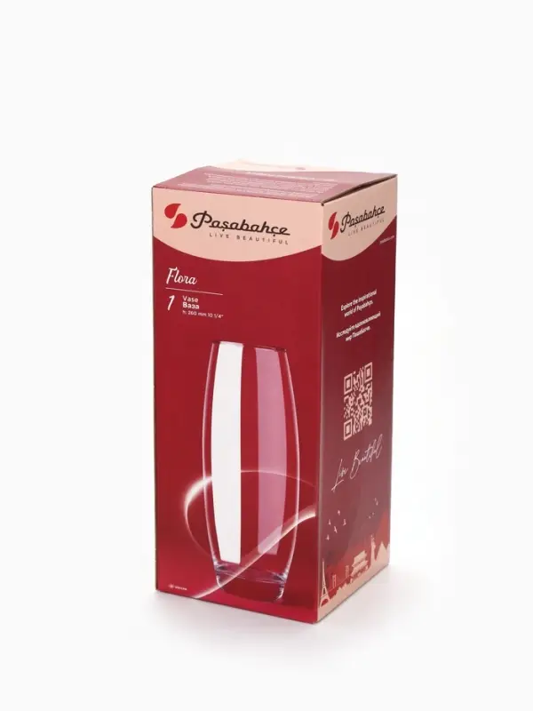 Ваза для цветов &laquo;Геометрия&raquo; стеклянная, 26 см, 1.7 л.