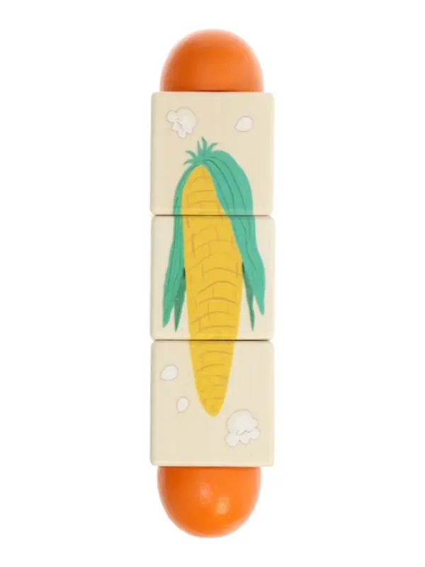 Кубики деревянные на оси &laquo;Овощи&raquo;, 3 кубика