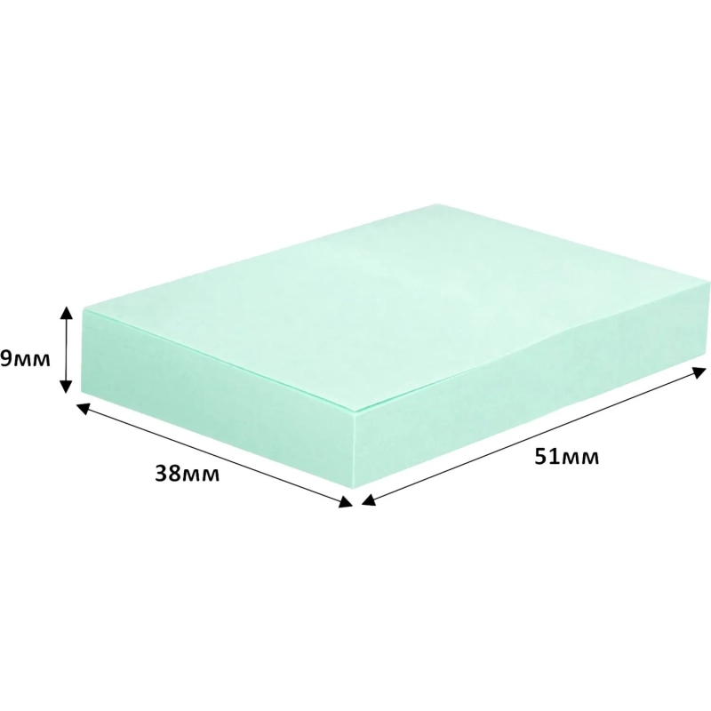 Стикеры ATTACHE Bright colours с клеев.краем 38х51 салатовый 100л. 3 шт/наб