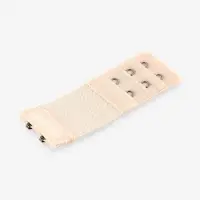 Застёжка для бюстгальтера, удлинитель, 3 ряда 2 крючка, 3.2&times;10.5 см, 5 шт., бежевая
