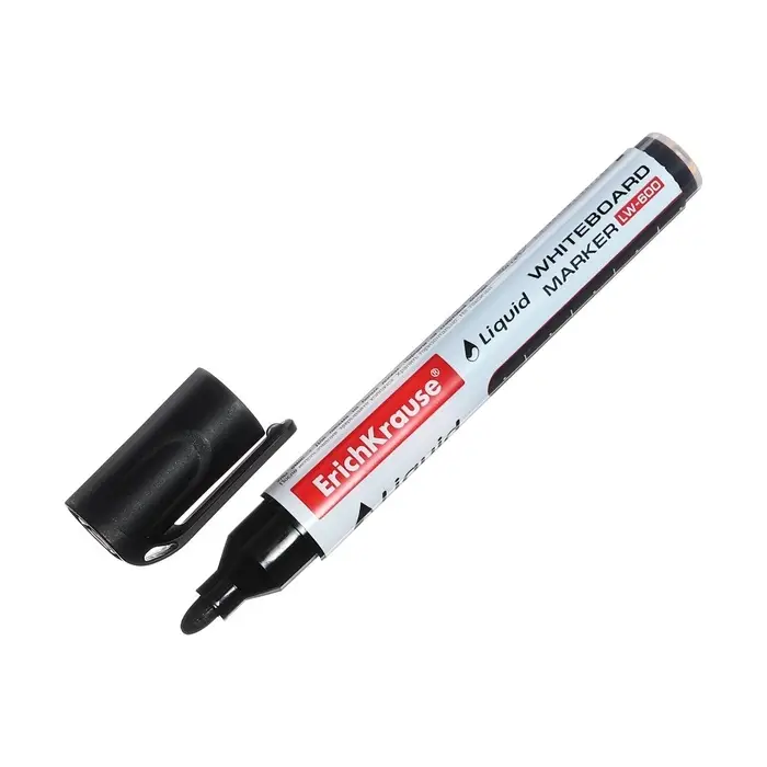 Маркер для доски ErichKrause. Tank LW-600, узел 3.0 мм, ширина линии 2.38 мм, с жидкими чернилами, спиртовой, чёрный