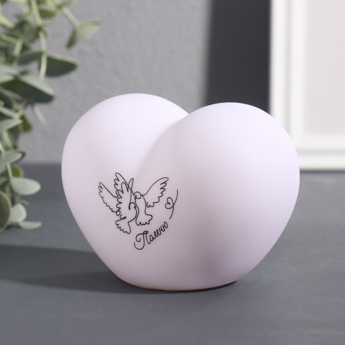 Ночник Ночник "Сердце" (Голуби) LED 3хLR44 8х11х7см