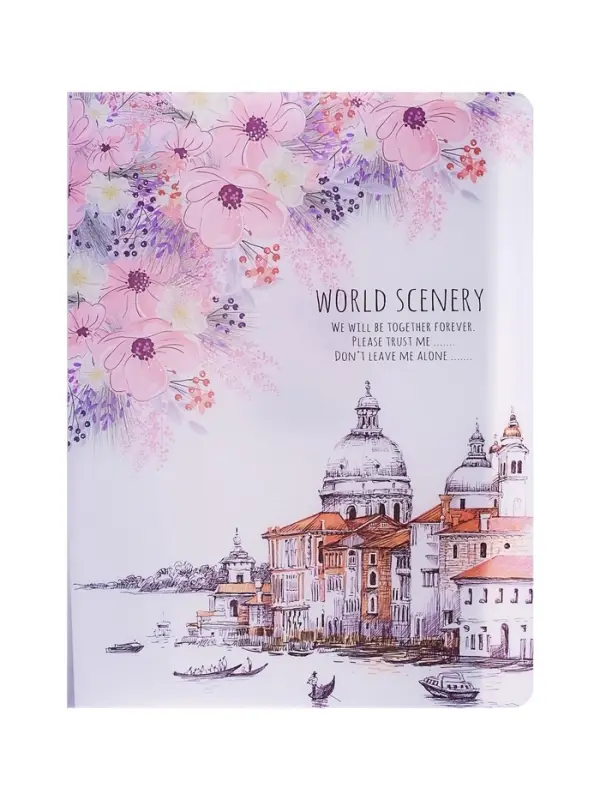 Папка А4, &laquo;Города&raquo; 30 прозрачных файлов, пластик, 400 мкм, МИКС