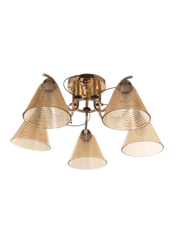 Люстра Люстра "Кольцо" 5х40Вт Е27 золото 58х58х24см