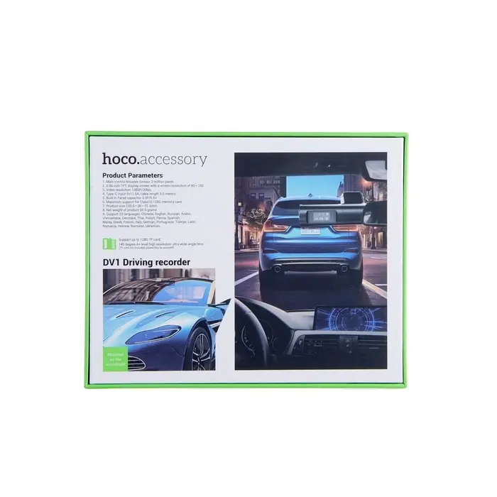 Автомобильный видеорегистратор Hoco DV1, 1080p видео, чёрный Автомобильный видеорегистратор Hoco DV1, 1080p видео, чёрный