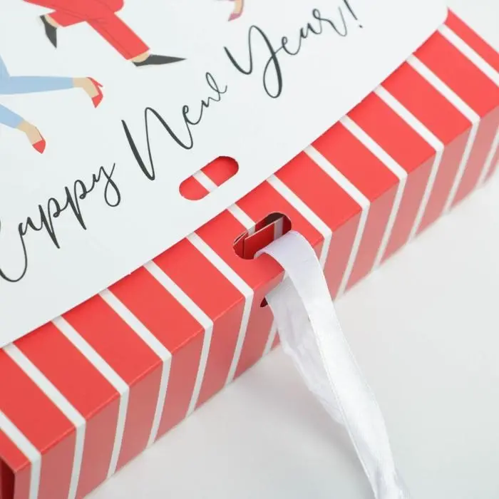 Коробка подарочная новогодняя складная «Happy NY», 20 х 18 х 5 см, Новый год Коробка подарочная новогодняя складная «Happy NY», 20 х 18 х 5 см, Новый год