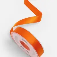 Лента атласная TEIRA, двухсторонняя, 20 мм, 25&plusmn;1 м, оранжевая №751