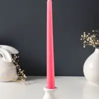 Набор свечей античных 25 см, 3 шт., 58 г, 7 ч, розовый