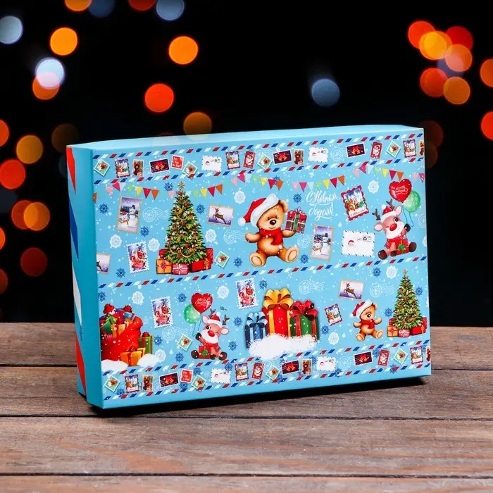 Подарочная коробка сборная «Зимушка», 21×15×5.7 см Подарочная коробка сборная «Зимушка», 21×15×5.7 см