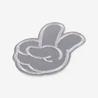 Светоотражающая термонаклейка &laquo;Всем мир&raquo;, 6.3&times;4.3 см, цвет серый, цена за 1 штуку