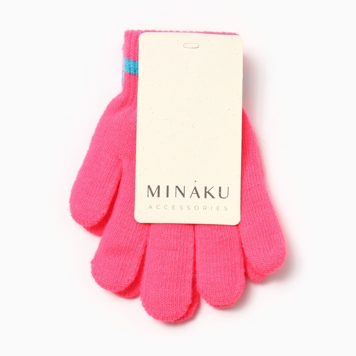 Перчатки детские MINAKU, цв. ярко-розовый, 15 см Перчатки детские MINAKU, цв. ярко-розовый, 15 см