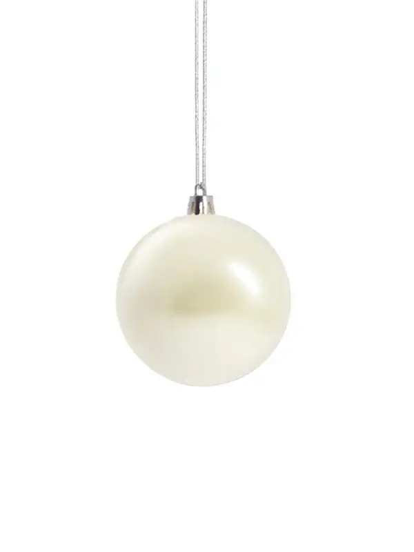 Ёлочные игрушки &laquo;Мелодия&raquo; волны диско, шары новогодние, d=6 см, набор 9 шт. серый/белый