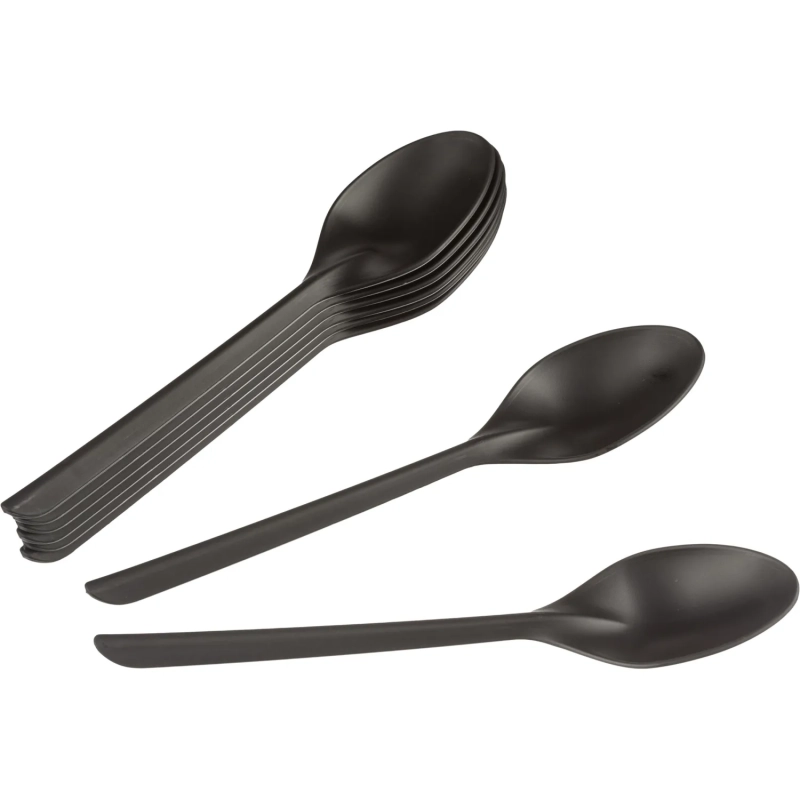 Ложка одноразовая столовая  173,5мм,  черная, ПП, 50шт/уп(4033)