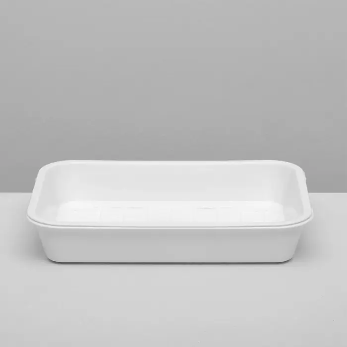 Туалет для кошек, 36&times;26&times;6.5 см, средний, с сеткой, пластик, белый