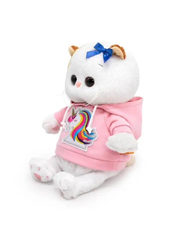 Мягкая игрушка &laquo;Кошечка Ли-Ли BABY&raquo;, в худи с единорогом, 20 см