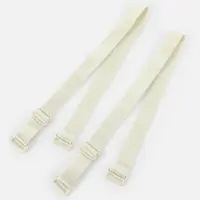 Лямки для бюстгальтера, текстильные, 1.5 см, 37 см, пара, цвет молочный