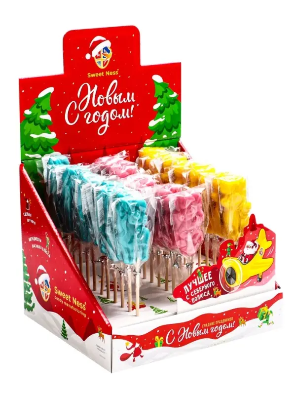 Леденец на палочке: тутти-фрутти, манго, земляника, 24 г