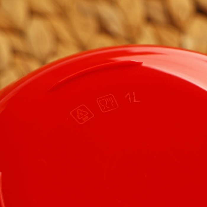 Миска с крышкой «Гранат», 1 л, 17×16,2×8 см, цвет красный Миска с крышкой «Гранат», 1 л, 17×16,2×8 см, цвет красный