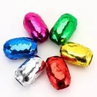 Лента упаковочная металлизированная, ассорти, набор 6 шт., 0.5 см &times; 10 м