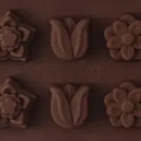 Форма для конфет и шоколада Доляна &laquo;Поляна&raquo;, силикон, 20.5&times;10.5&times;1.5 см, 15 ячеек (2.3&times;2.3 см), коричневая