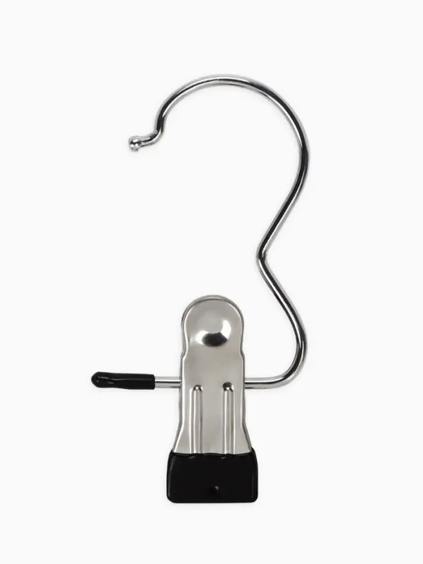 Крючок - вешалка с прищепкой, 10 шт. 5&times;2&times;11.5 см, цвет хром