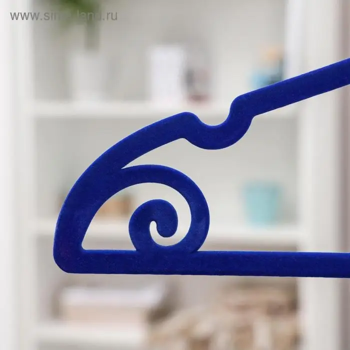 Плечики для одежды «Бант», размер 44-46, флокированное покрытие, цвет МИКС Плечики для одежды «Бант», размер 44-46, флокированное покрытие, цвет МИКС