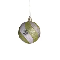 Ёлочные игрушки &laquo;Адель&raquo; диско, шары новогодние, d=6 см, набор 9 шт., зелёный/золото