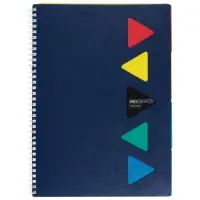 Тетрадь А4 96л кл "PROGRESSIVE CANVAS Синяя",пласт обл,греб,фигур высеч,4цв разд+лин+карм Тетрадь А4 96л кл "PROGRESSIVE CANVAS Синяя",пласт обл,греб,фигур высеч,4цв разд+лин+карм