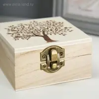 Шкатулка дерево для росписи "Дерево" 10х10х5 см