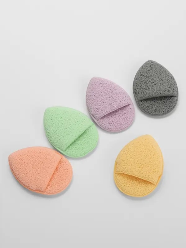 Спонж для умывания &laquo;Капелька&raquo;, 9&times;6 см, с карманом, МИКС