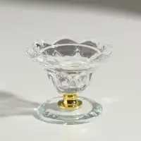 Стеклянный подсвечник на 1 свечу &laquo;Цветочек&raquo;, 5.5&times;6.8&times;6.8 см