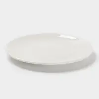 Десертная тарелка Доляна White Label, d=17.5 см, фарфор, белая