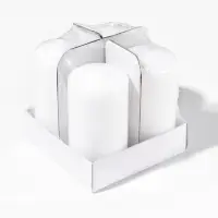 Свечи столбик 5&times;10 см, набор 4 шт., белый