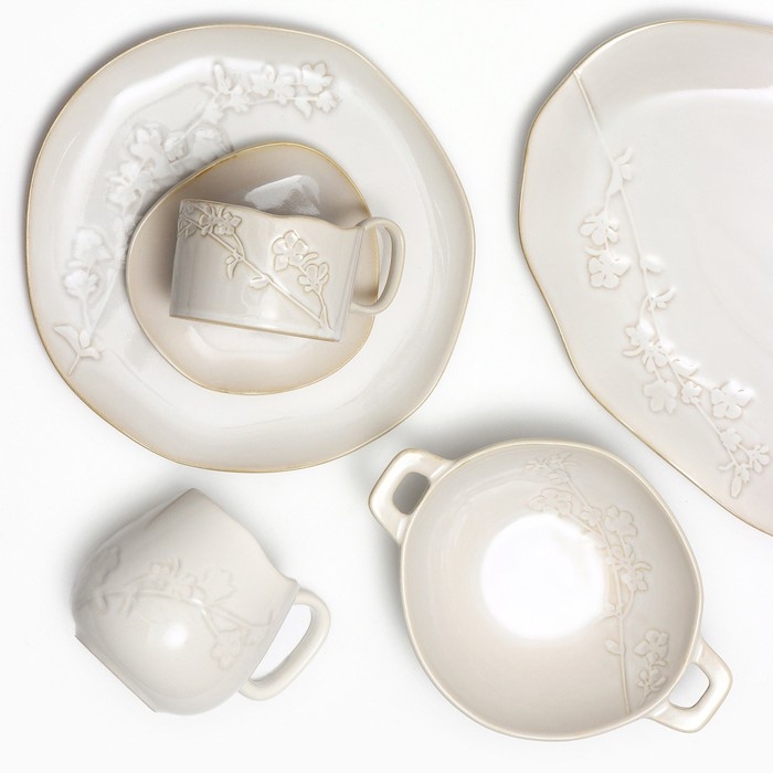 Чайная пара керамическая «Керамик», 2 предмета: кружка 220 мл, блюдце 13х13,6 см Чайная пара керамическая «Керамик», 2 предмета: кружка 220 мл, блюдце 13х13,6 см