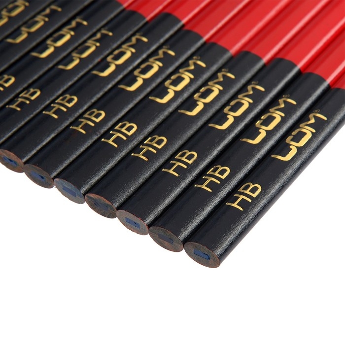 Карандаши строительные ЛОМ, двухцветные, 180 мм, 12 шт. Карандаши строительные ЛОМ, двухцветные, 180 мм, 12 шт.