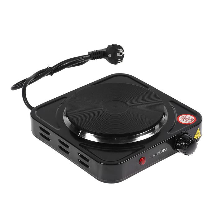 Плитка электрическая Luazon LHP-002, 1 конфорка, 1000 Вт, нагреватель диск, чёрная Плитка электрическая Luazon LHP-002, 1 конфорка, 1000 Вт, нагреватель диск, чёрная