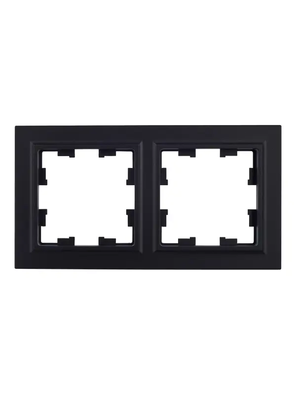 BRITE Рамка 2 поста РУ-2-БрЧ черный