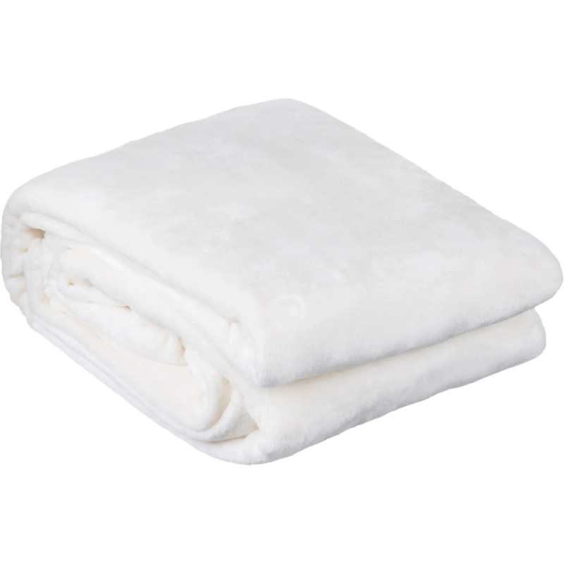 Плед микрофибра Luscan, молочный 150x200