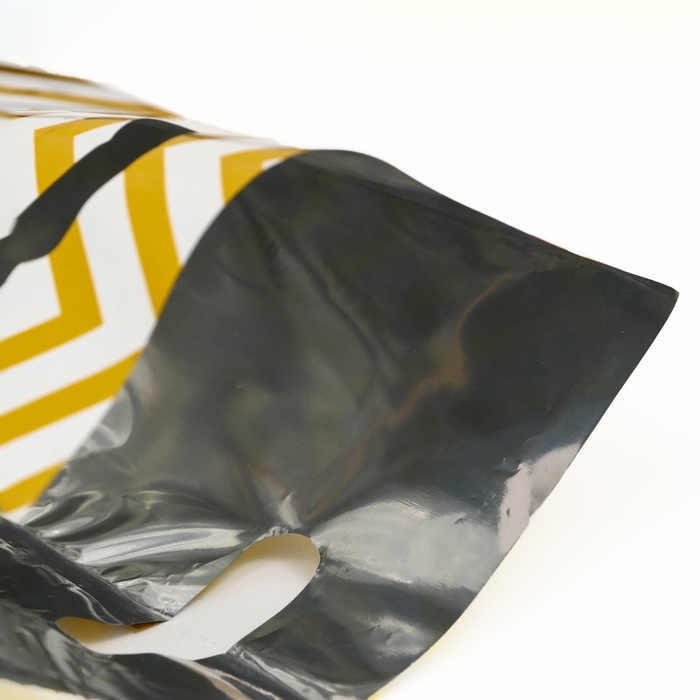 Набор подарочных пакетов, металлизированныей, Набор подарочных пакетов, металлизированныей, "Зиг-заг" золотой 17х25 см , 20 микрон 10 шт набор