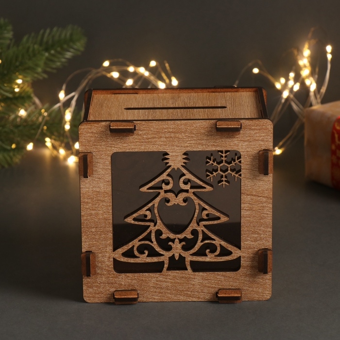 Новогодняя копилка  Новогодняя копилка "Ёлка" 12х12х9 см